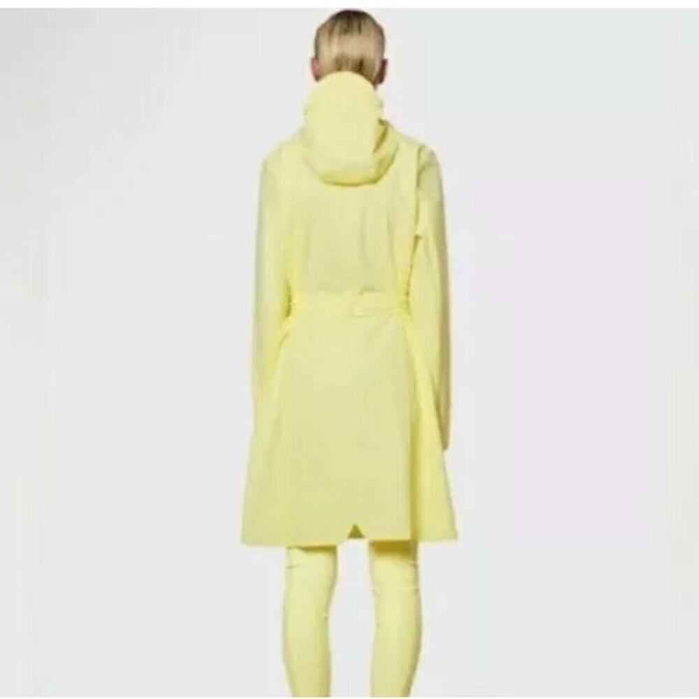 RAINS Curve Women's Waterproof Jacket Size XSmall Straw Yellow MSRP $140 NWT - Picture 2 of 5